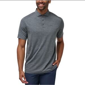 Travis Mathew Heater Pro Golf Shirt - Heather Grey Size Medium